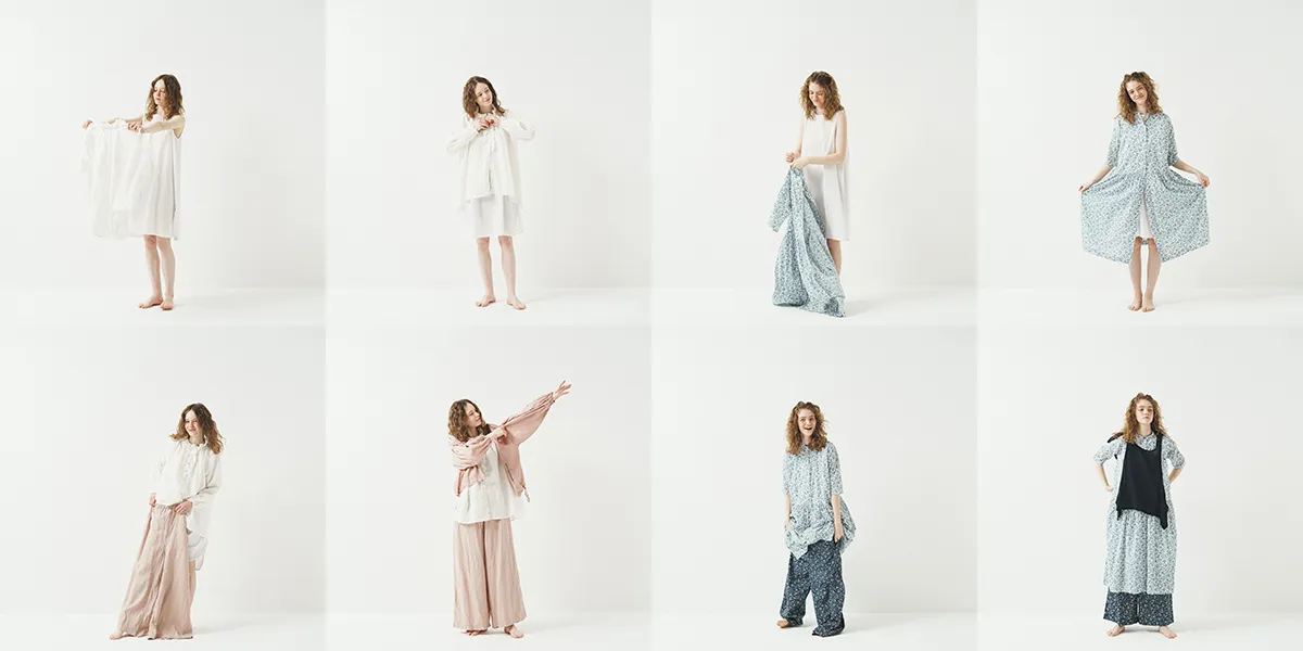 美品　a+koloni／アラクリィティーコロニー★　コノースリーブジャケット　F a+koloni（コロニー）＊リネンガーゼスリーブレスワンピース(3色
